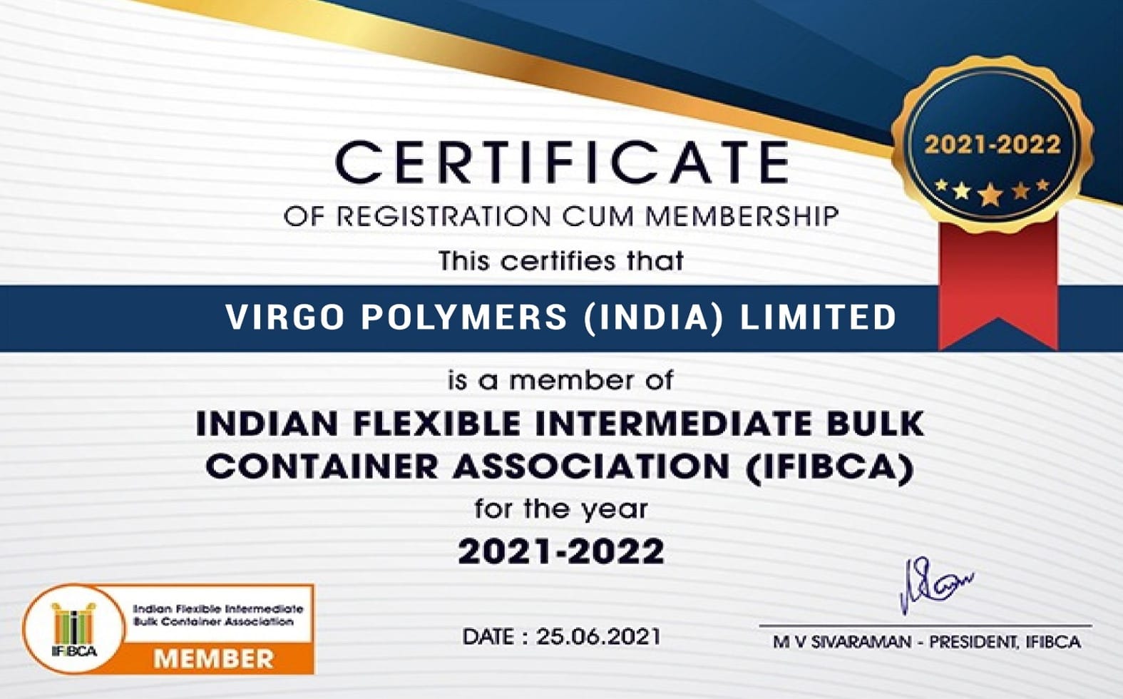 Virgo Polymer Certification 2021-2022